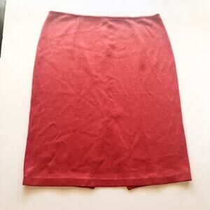 Hot Pink ST John Lightweight Wool Blend Knit Knee Length Skirt Size 12 Womens